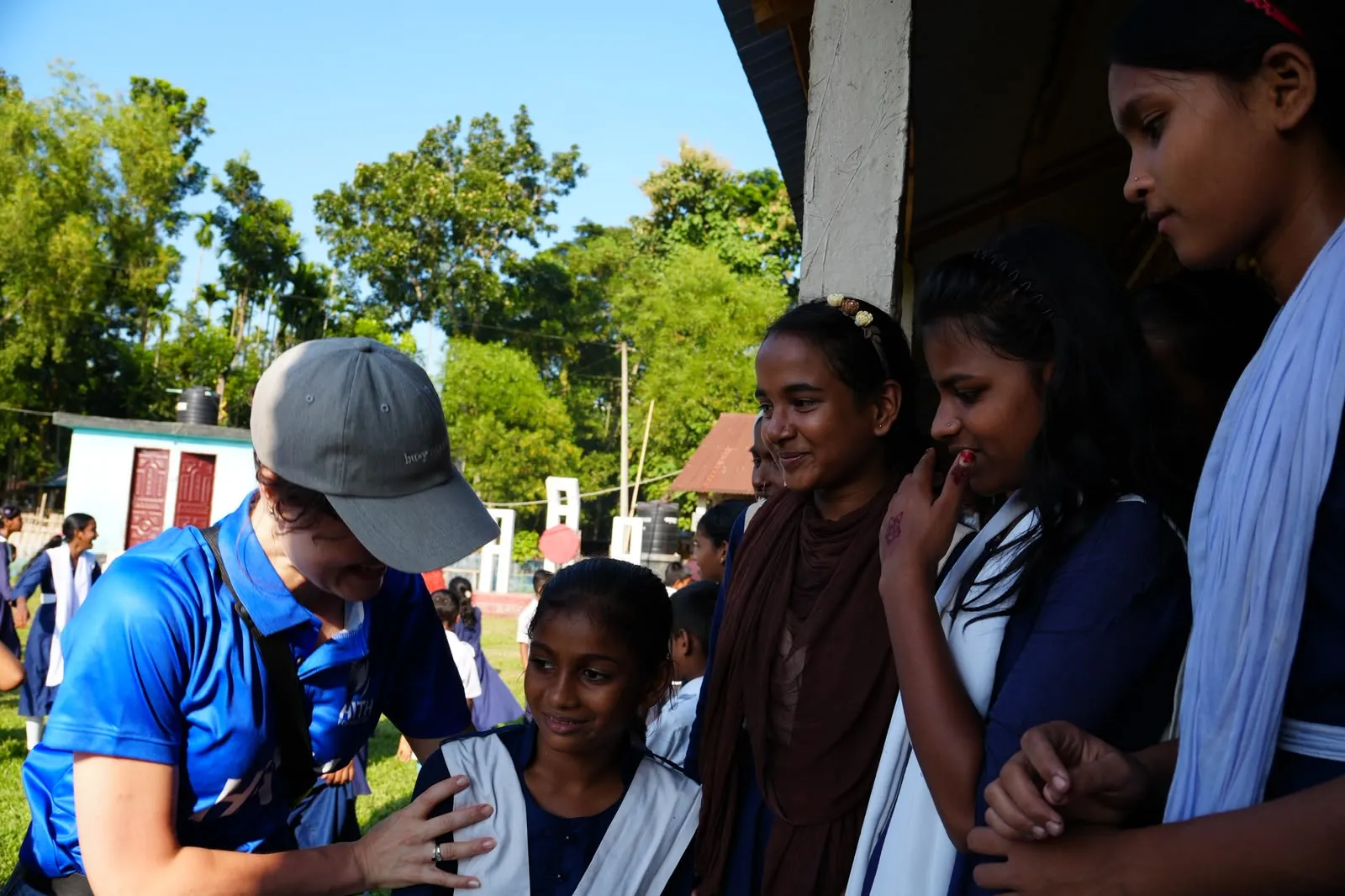 A field visit with students of the tea garden community