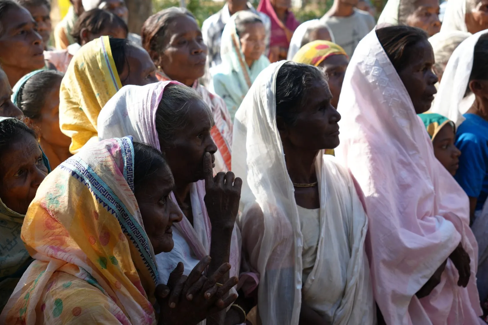Women of the tea garden community at a village gathering